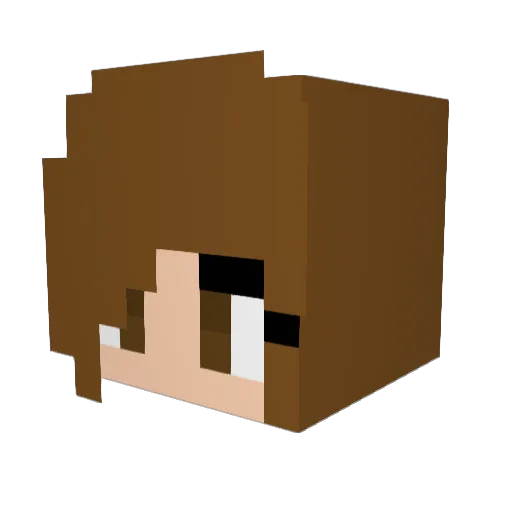 ShamelessPlugSP Minecraft avatar head, 3D render