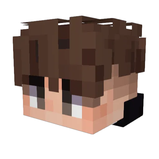 ShamenCrit Minecraft avatar head, 3D render