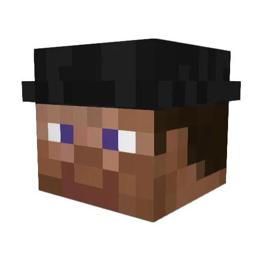 Shameron_ Minecraft avatar head, 3D render