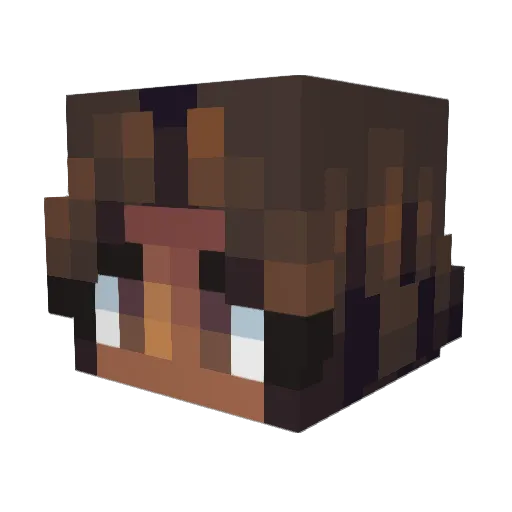 Shamiii Minecraft avatar head, 3D render
