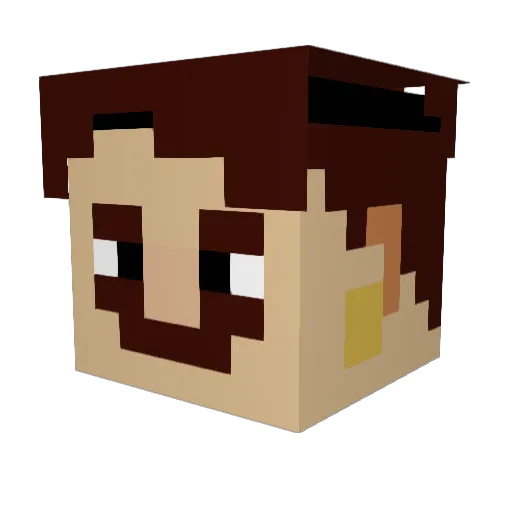 Shamiri Minecraft avatar head, 3D render