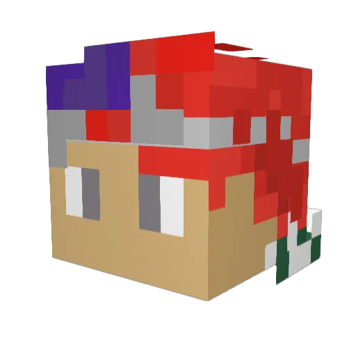 ShamoeCub1 Minecraft avatar head, 3D render