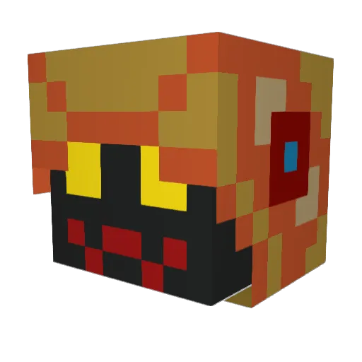 Shamon0w0 Minecraft avatar head, 3D render