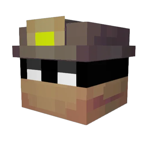 ShampooComX Minecraft avatar head, 3D render