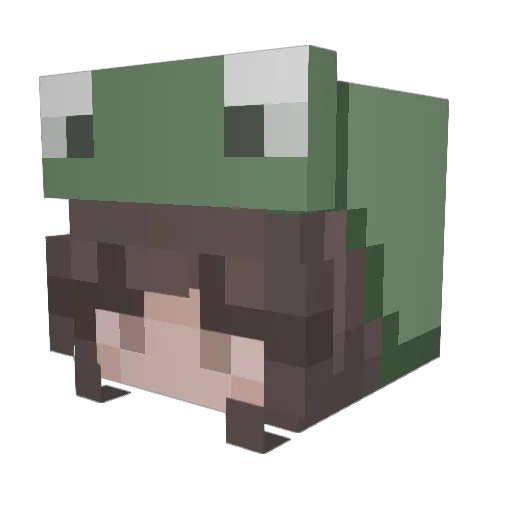 Shamquiqui Minecraft avatar head, 3D render