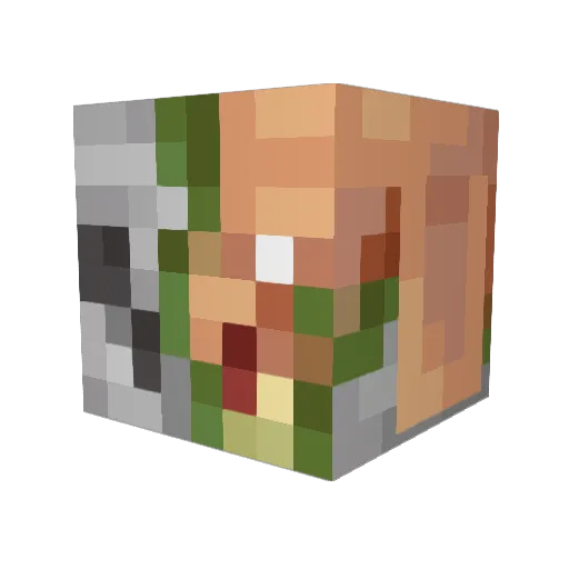 Shamrawker Minecraft avatar head, 3D render