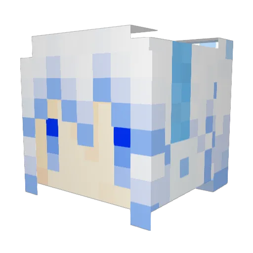 ShanHeYe Minecraft avatar head, 3D render