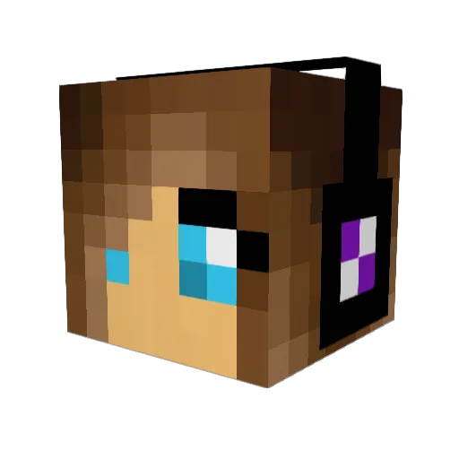 ShanKittyNip Minecraft avatar head, 3D render