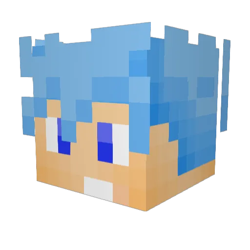 ShanKker Minecraft avatar head, 3D render