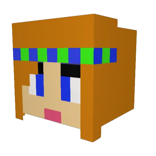 ShanPyro Minecraft avatar head, 3D render