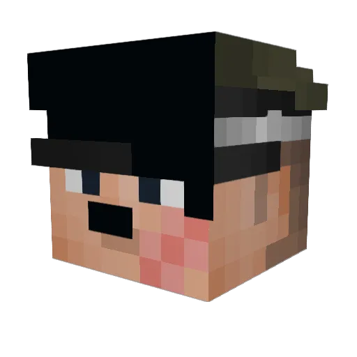 Shan_1202 Minecraft avatar head, 3D render