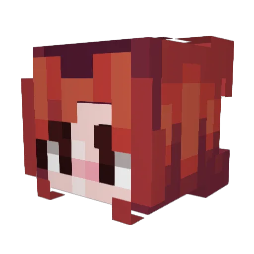 ShanaBlood Minecraft avatar head, 3D render