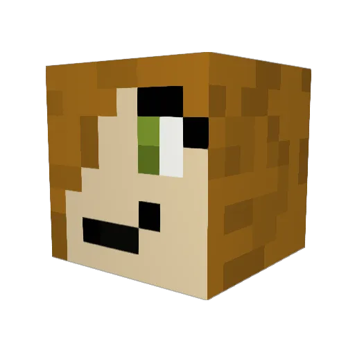 ShanaShak Minecraft avatar head, 3D render