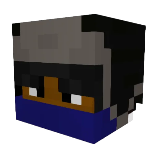 Shanade Minecraft avatar head, 3D render