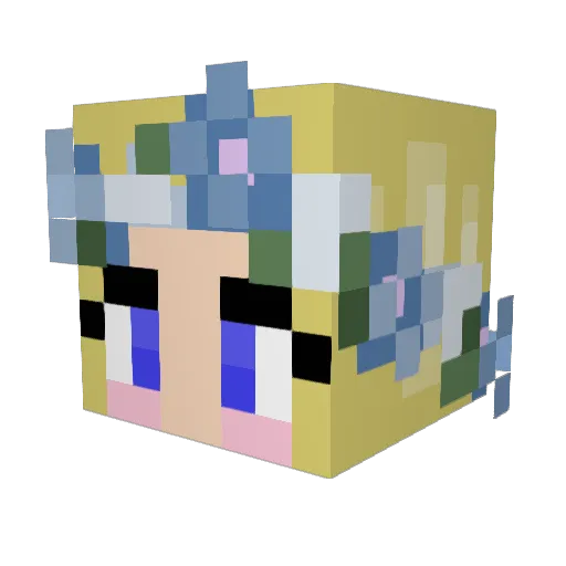 Shancakes Minecraft avatar head, 3D render