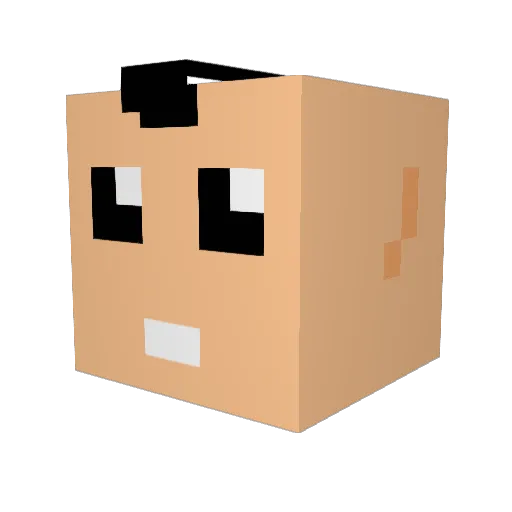 Shanck Minecraft avatar head, 3D render