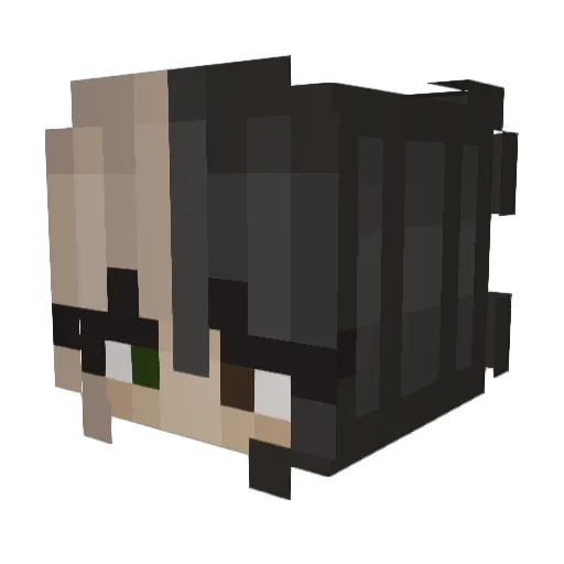 Shandala Minecraft avatar head, 3D render