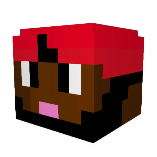 Shande06 Minecraft avatar head, 3D render