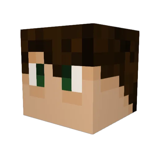 Shande Minecraft avatar head, 3D render