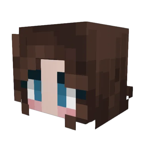 Shandles Minecraft avatar head, 3D render