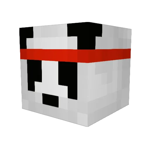 Shandoaxas Minecraft avatar head, 3D render