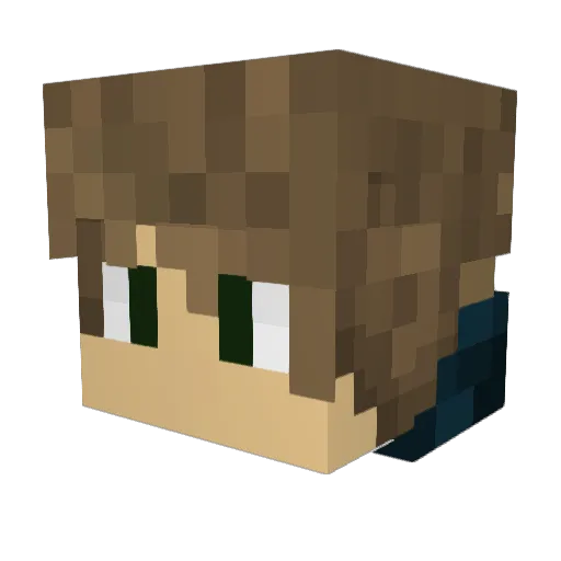 Shandorr Minecraft avatar head, 3D render