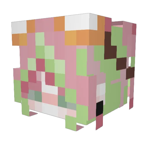 ShandowDrop3 Minecraft avatar head, 3D render