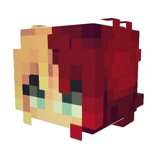 ShandyShandi Minecraft avatar head, 3D render