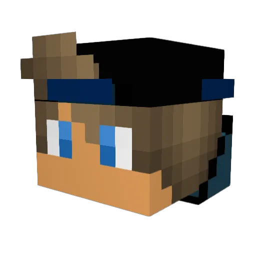 ShaneKotik Minecraft avatar head, 3D render