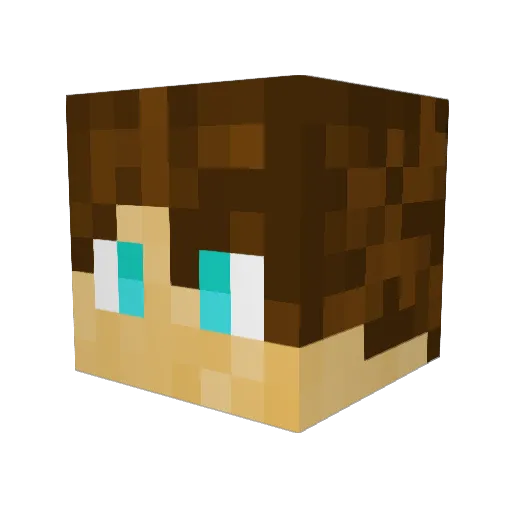Shanermf Minecraft avatar head, 3D render