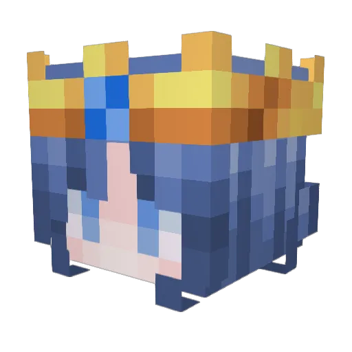 ShangGe Minecraft avatar head, 3D render