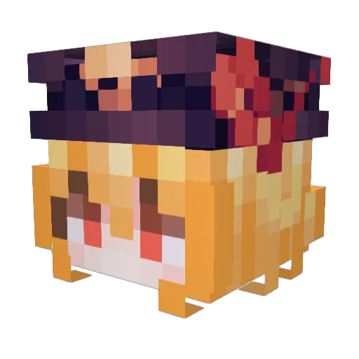 Shanghaialice12 Minecraft avatar head, 3D render