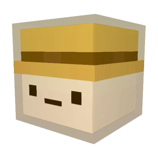 Shangra Minecraft avatar head, 3D render