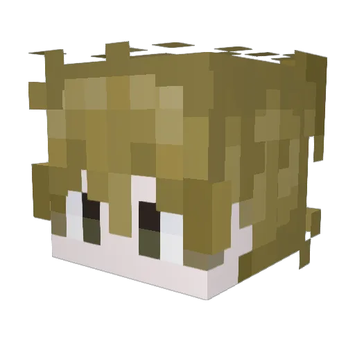 Shangry_ Minecraft avatar head, 3D render