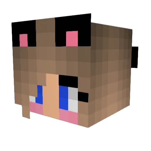 Shania_Scarlet Minecraft avatar head, 3D render