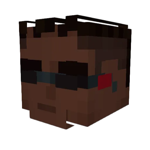 Shanikan Minecraft avatar head, 3D render