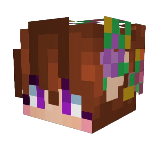 Shanixe Minecraft avatar head, 3D render