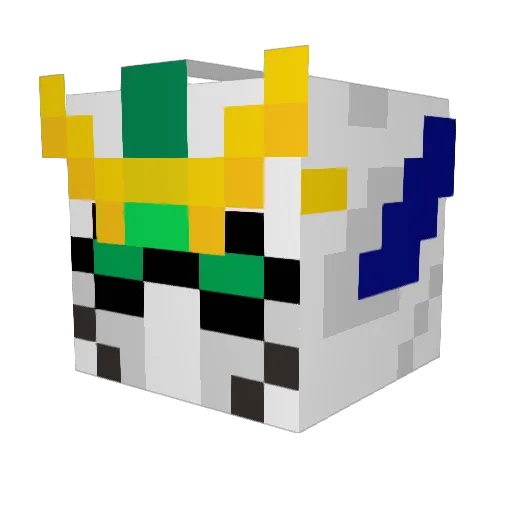 ShankTheTank Minecraft avatar head, 3D render