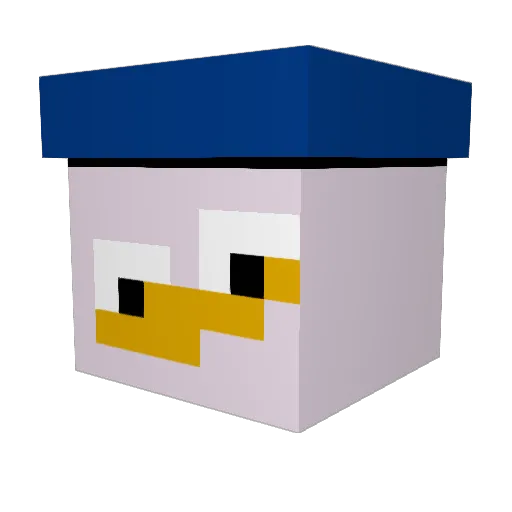 Shanksy_c Minecraft avatar head, 3D render