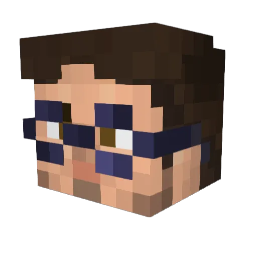 Shanma137 Minecraft avatar head, 3D render