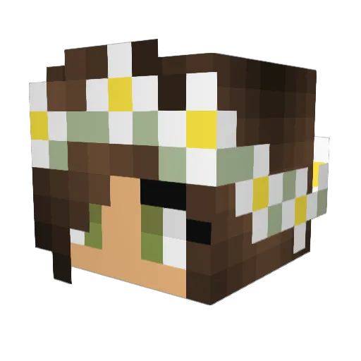 ShannyAnn Minecraft avatar head, 3D render