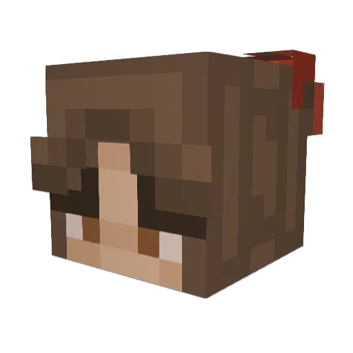 Shannynynyn Minecraft avatar head, 3D render