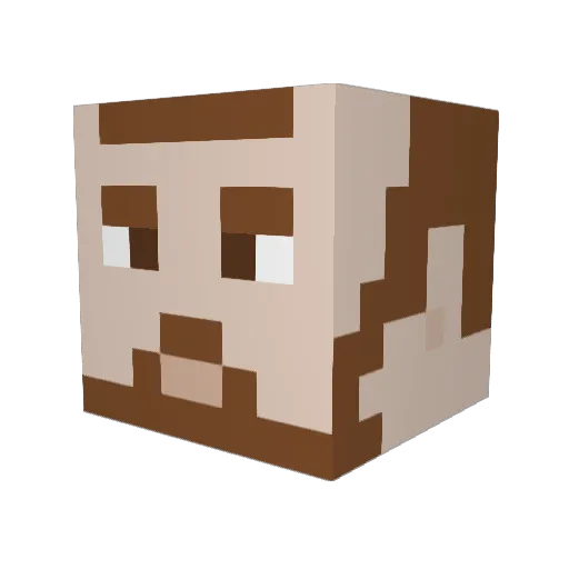 Shanomac99 Minecraft avatar head, 3D render