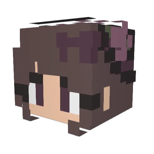ShanonAngel Minecraft avatar head, 3D render