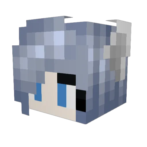 Shanoox Minecraft avatar head, 3D render