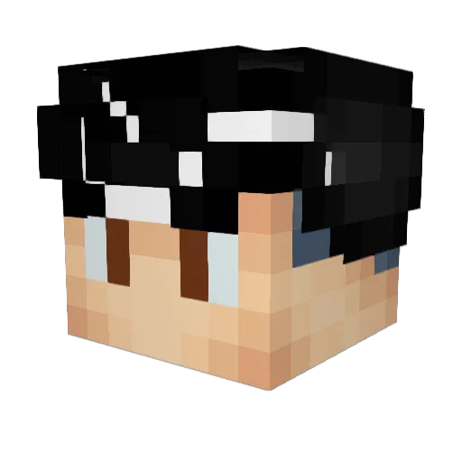 Shanyuss Minecraft avatar head, 3D render
