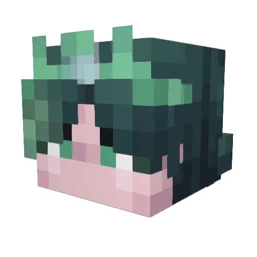 Shanyya Minecraft avatar head, 3D render