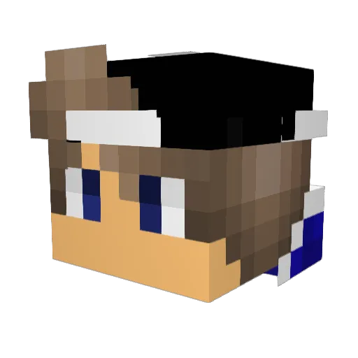 ShaoWingYT Minecraft avatar head, 3D render