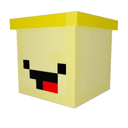 ShaolinBanana Minecraft avatar head, 3D render