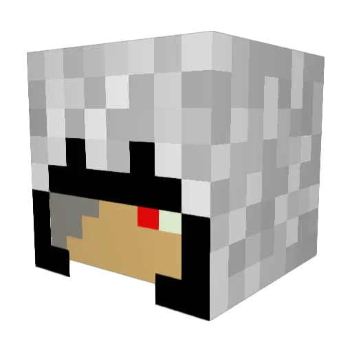 Shaoril7 Minecraft avatar head, 3D render